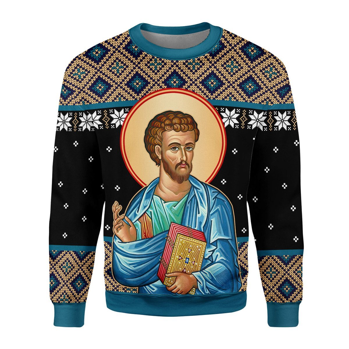 HumansBold Unisex Tops Pullover Sweatshirt St. Luke 3D Apparel