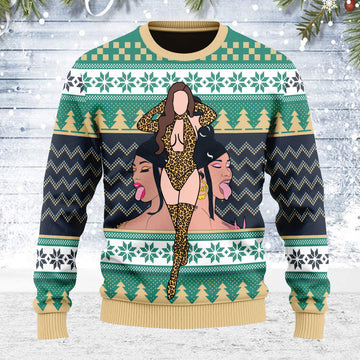 Customspig Ugly Christmas Sweater Make It Rain For Wet As Pu**y 3D Apparel