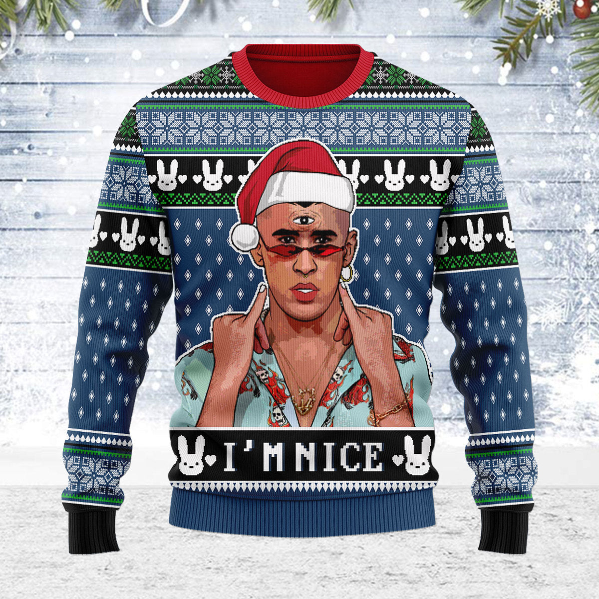 Customspig Ugly Christmas Sweater Pretty Fly For A White Guy Meme 3D Apparel