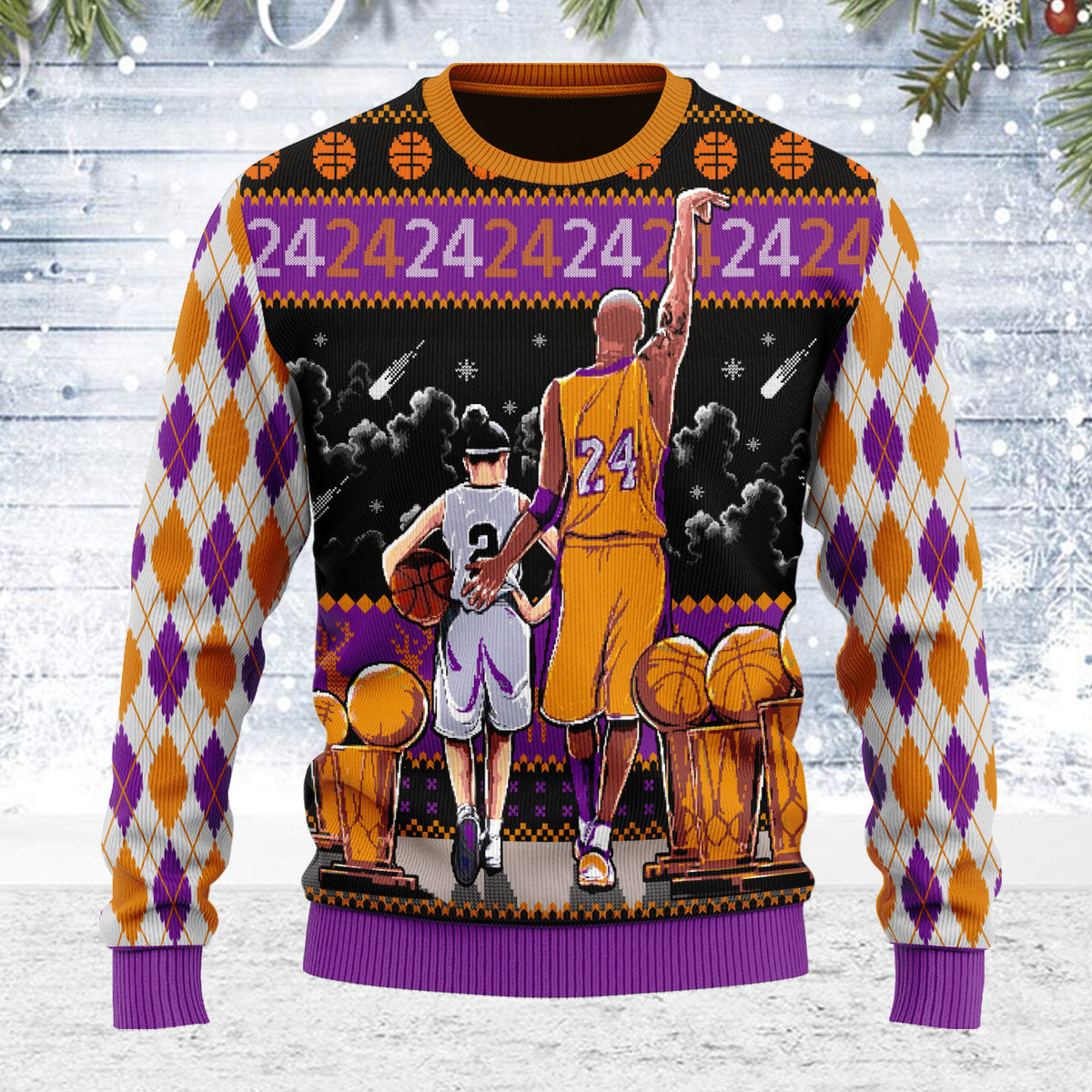 Customspig Ugly Christmas Sweater Father and Daughter Best Friends For Life 3D Apparel