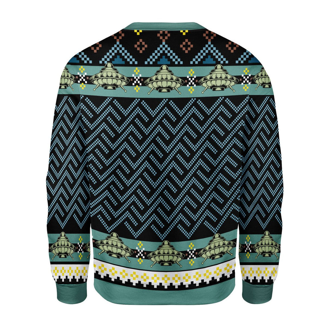 Customspig Ugly Sweater Holographic Alien & Sasquatch But Stuff Ugly Christmas 3D Apparel