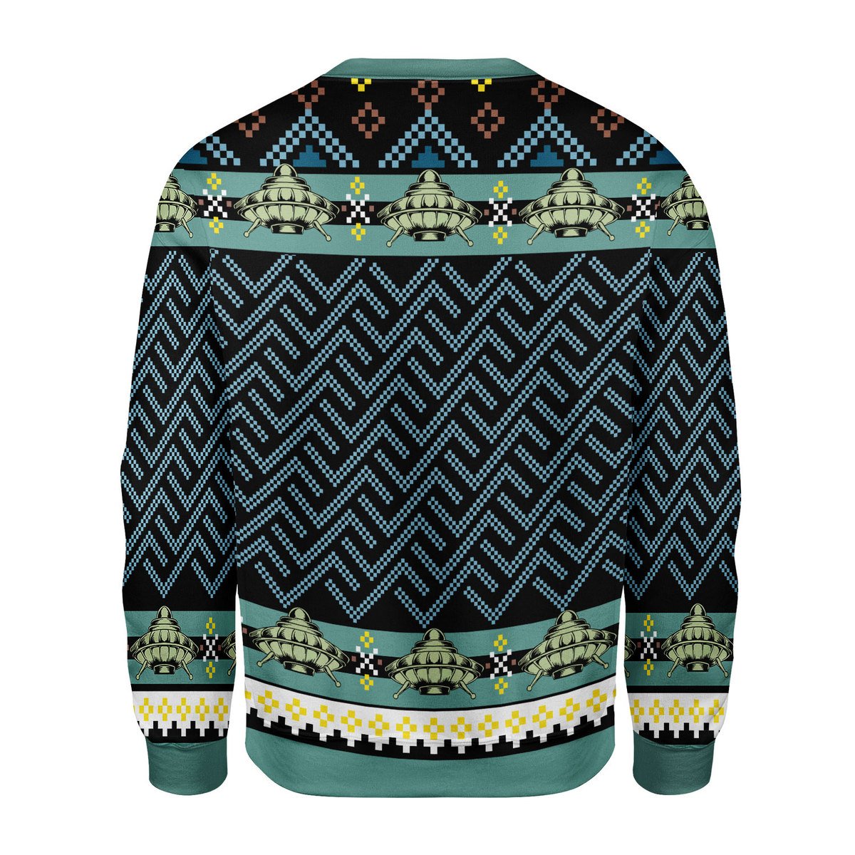 Customspig Ugly Sweater Holographic Alien & Sasquatch But Stuff Ugly Christmas 3D Apparel