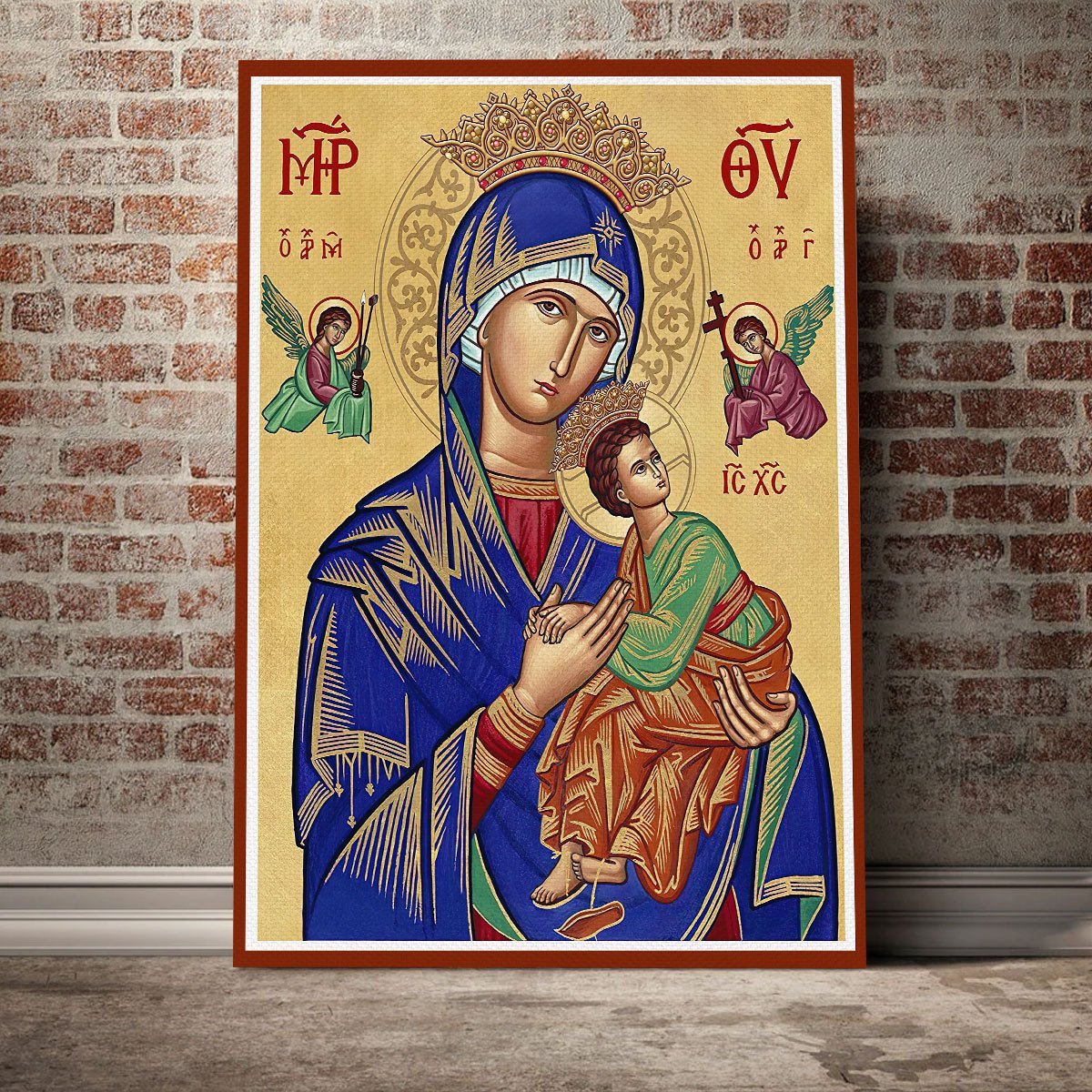 Customspig Canvas Our Lady of Perpetual Help Crowned