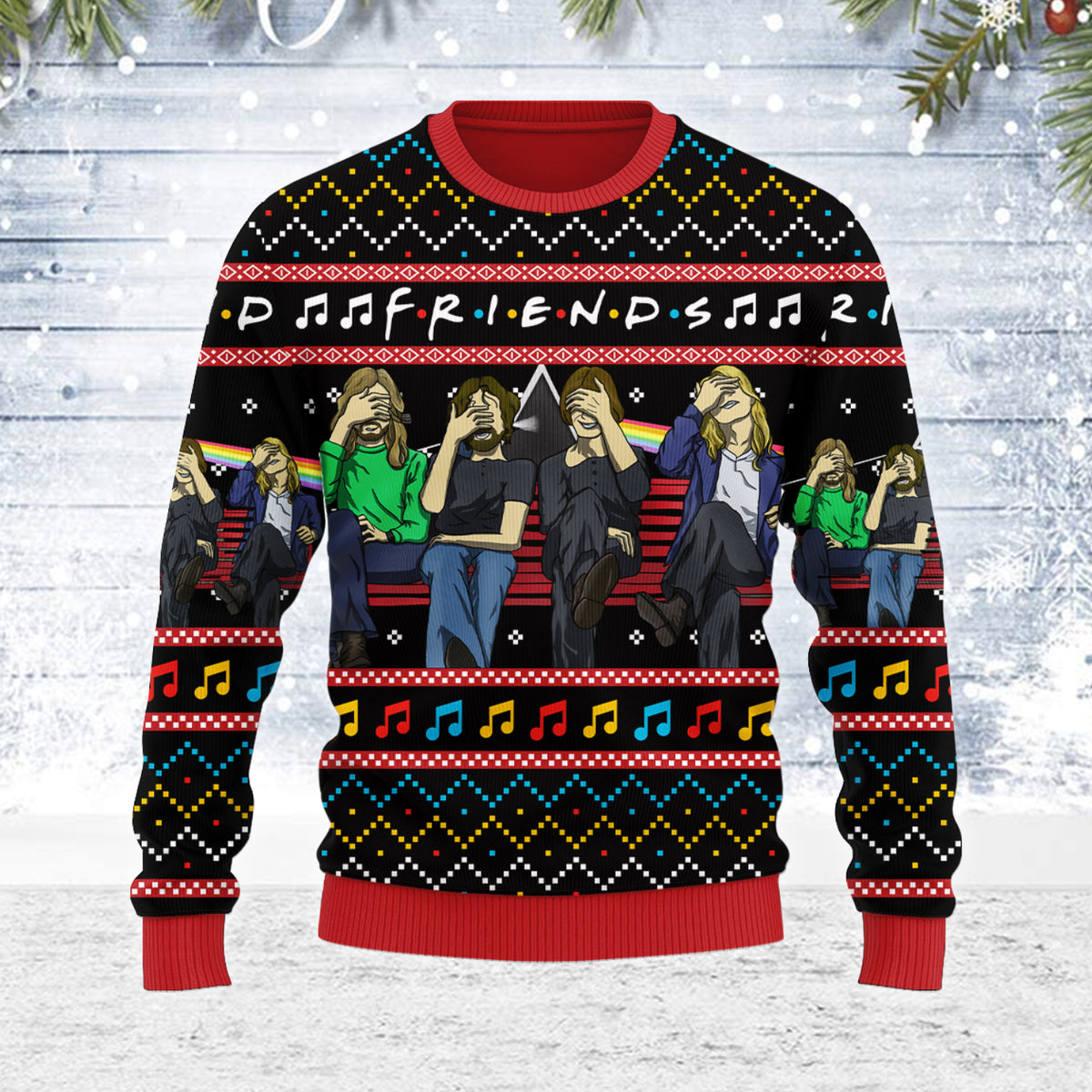 Customspig Ugly Christmas Sweater Friends Christmas 3D Apparel