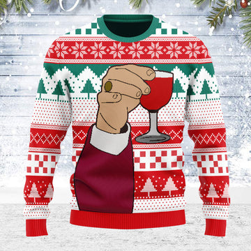 Customspig Ugly Christmas Sweater Leo Laughing Meme 3D Apparel