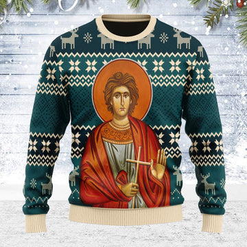Merry Christmas Customspig Unisex Ugly Christmas Sweater St. Trifun 3D Apparel