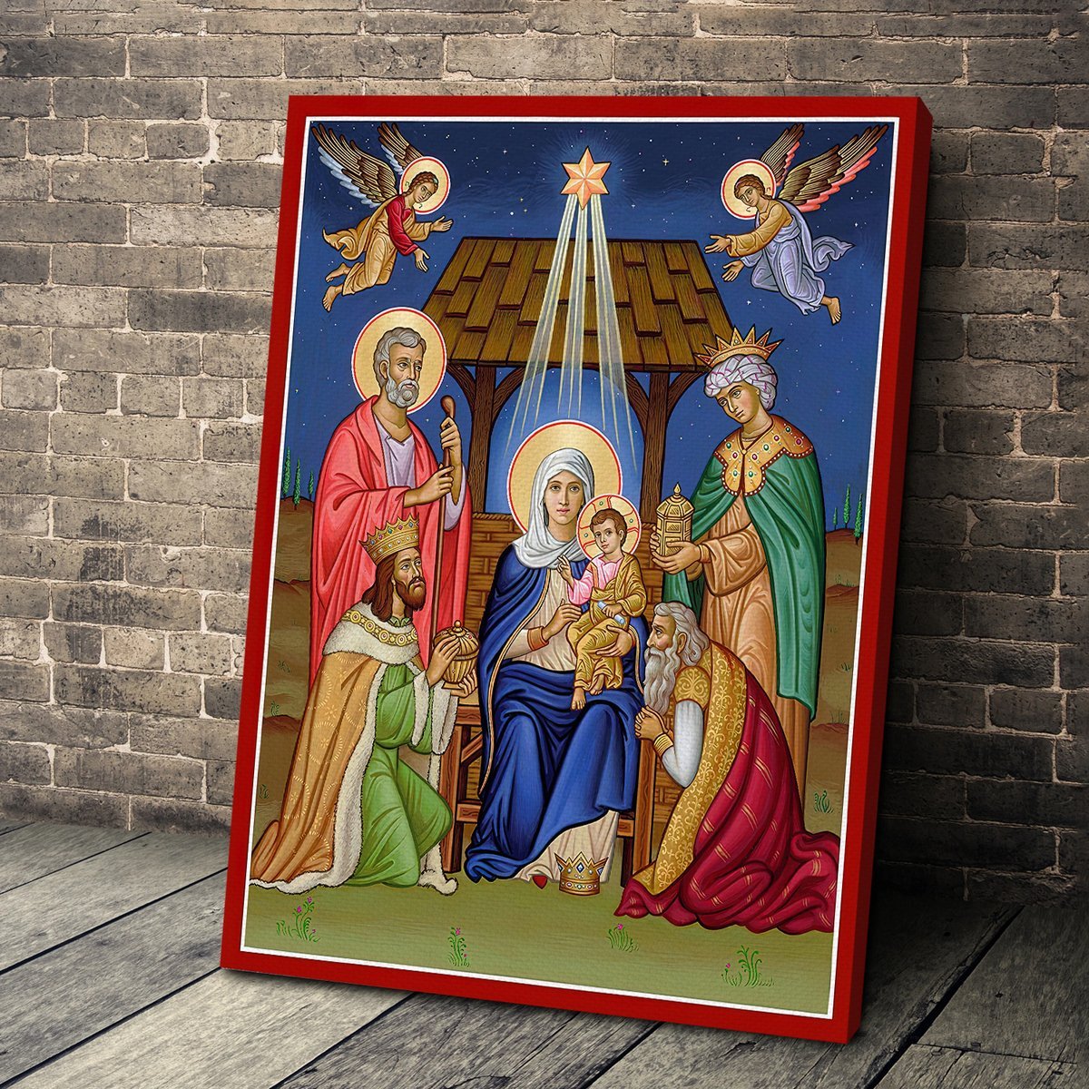 Customspig Canvas Nativity of Jesus Christ