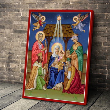 Customspig Canvas Nativity of Jesus Christ