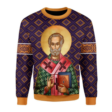 Merry Christmas Customspig Unisex Christmas Sweater St. Nicholas 3D Apparel