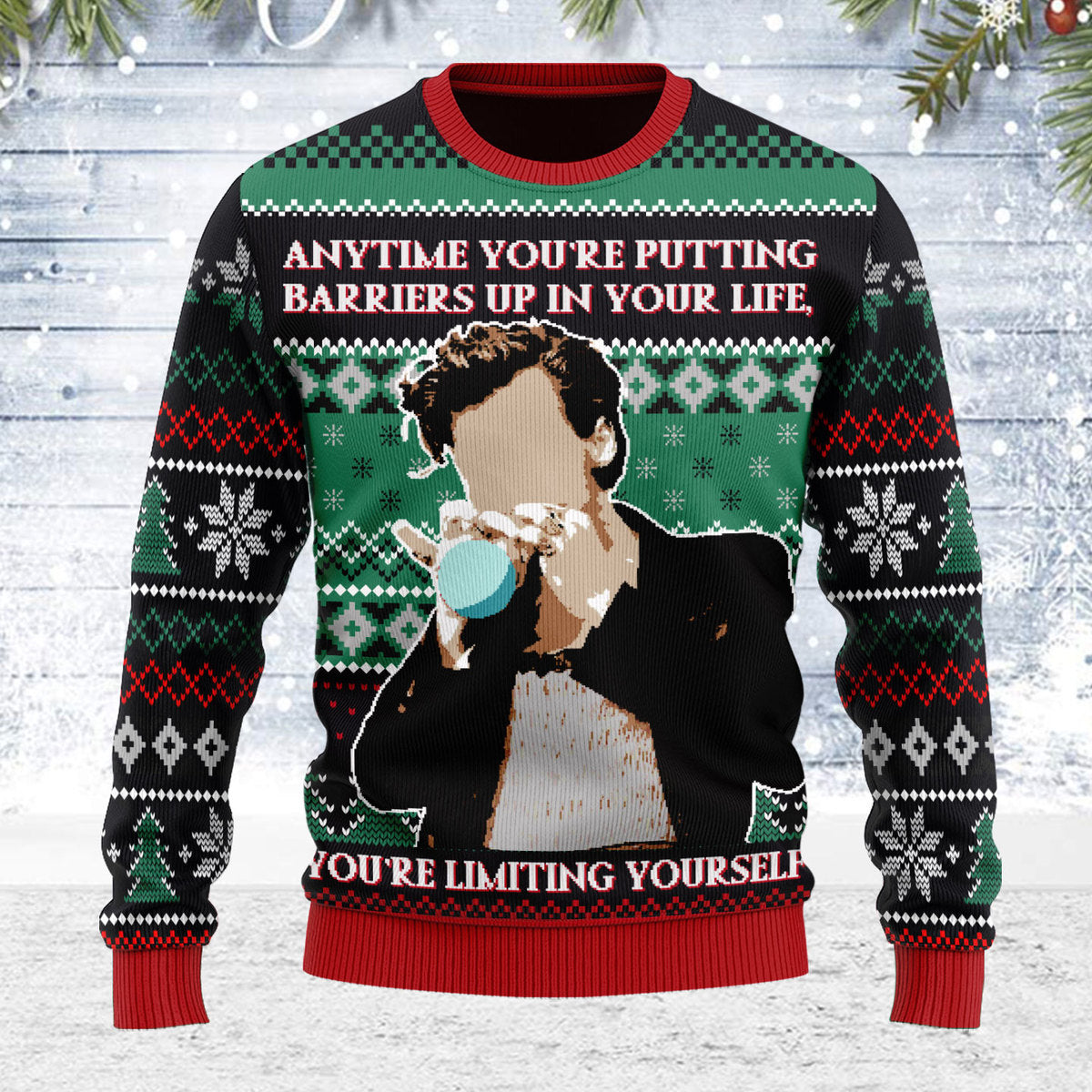 Customspig Ugly Christmas Sweater Harry Styles Vouge Cover 3D Apparel