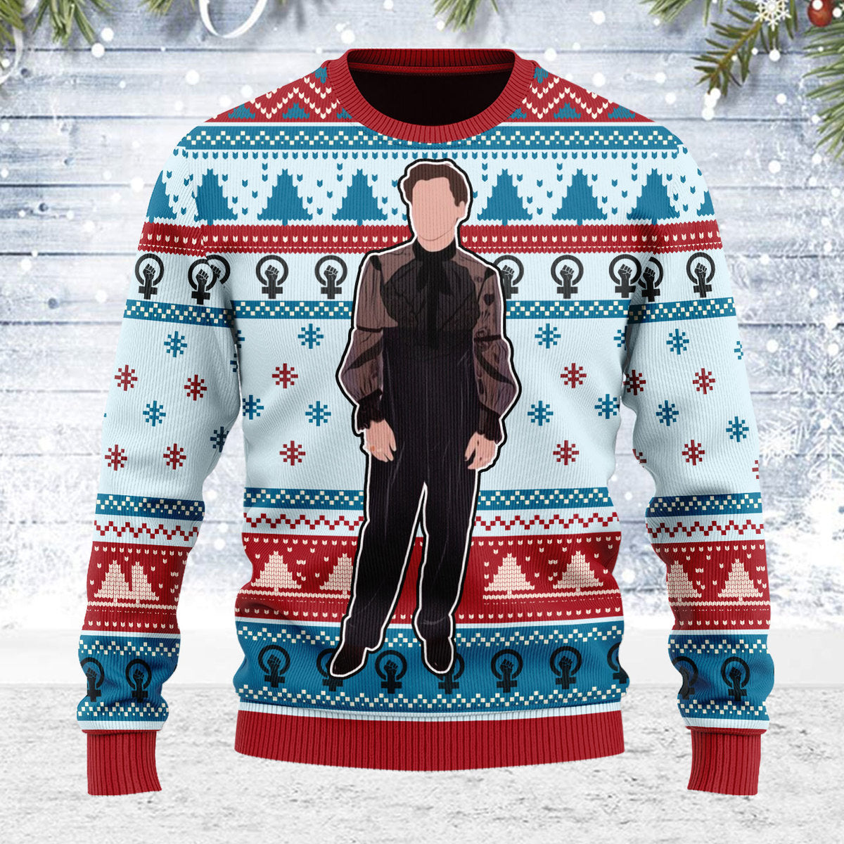 Customspig Ugly Christmas Sweater Harry In Dress 3D Apparel