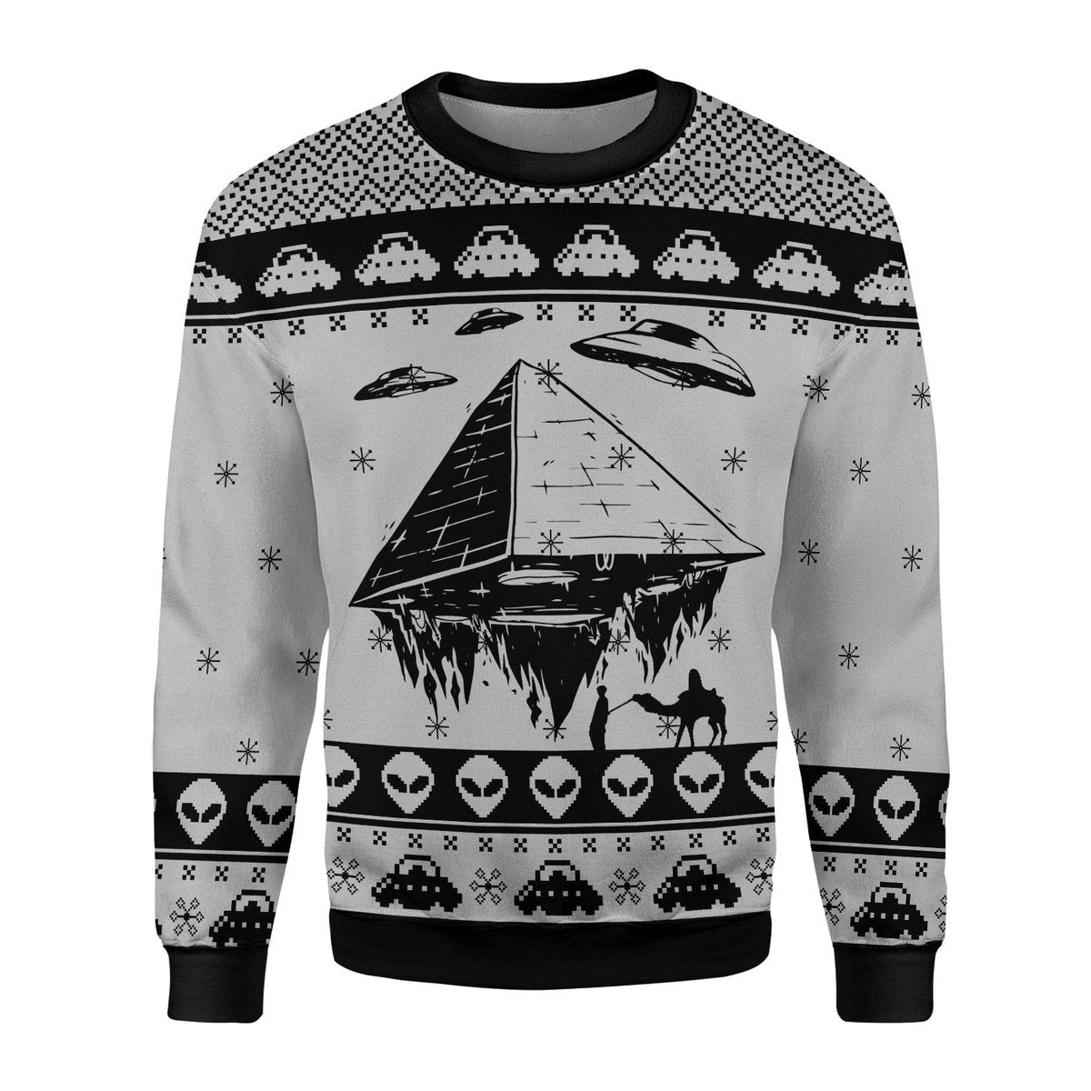 Customspig Unisex Sweatshirt Pyramid UFO Ancient Aliens 3D Apparel