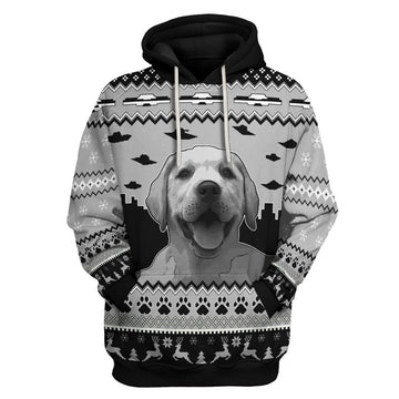 Customspig Unisex Hoodie UFO Happy Dog 3D Apparel
