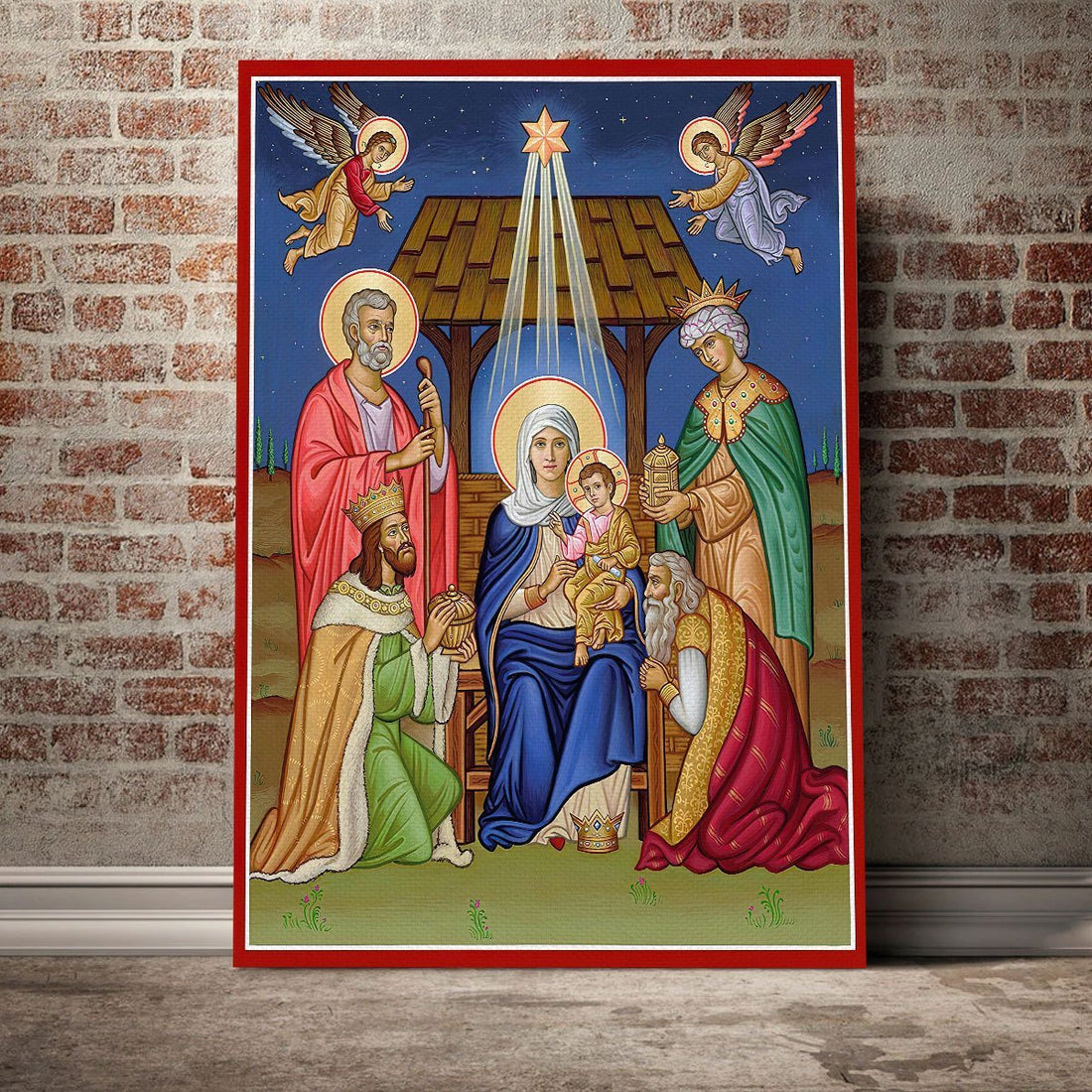 Customspig Canvas Nativity of Jesus Christ