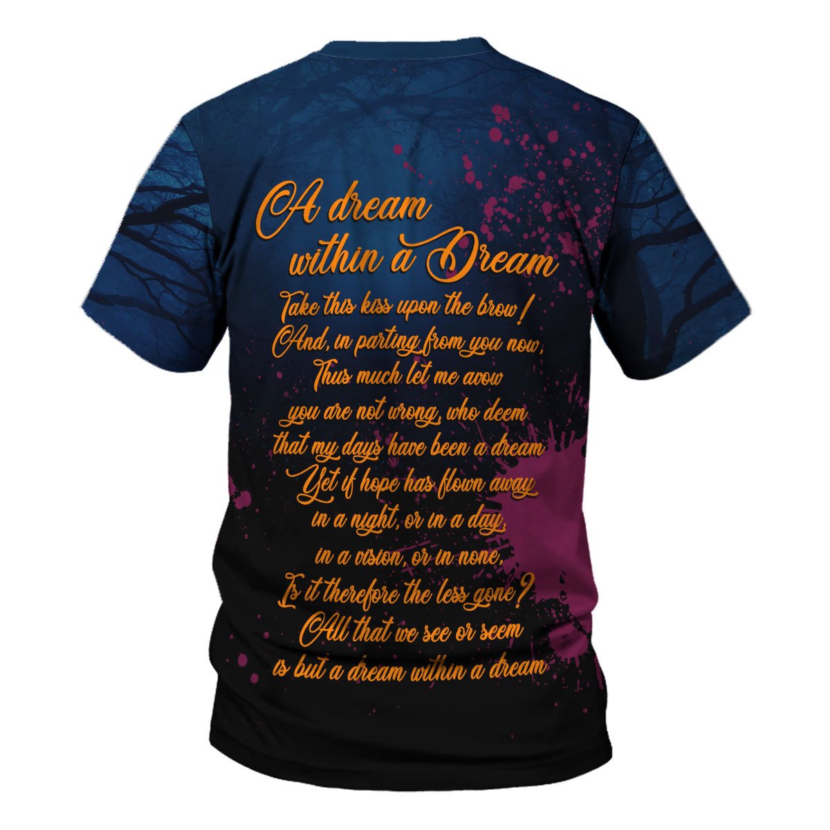 Customspig Tops Pullover Sweatshirt Edgar Allan Poe A Dream Within A Dream 3D Apparel