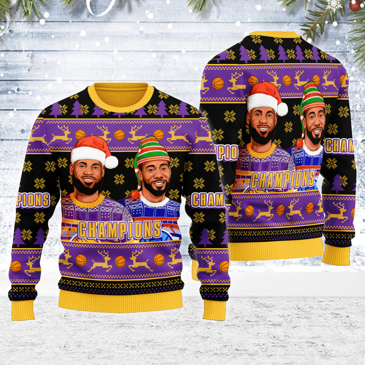 Customspig Ugly Christmas Sweater Basketball 3D Apparel