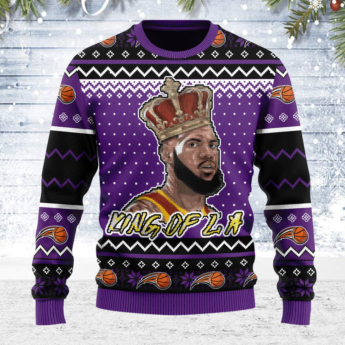 Customspig Ugly Christmas Sweater King Of LA 3D Apparel