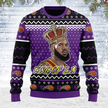 Customspig Ugly Christmas Sweater King Of LA 3D Apparel