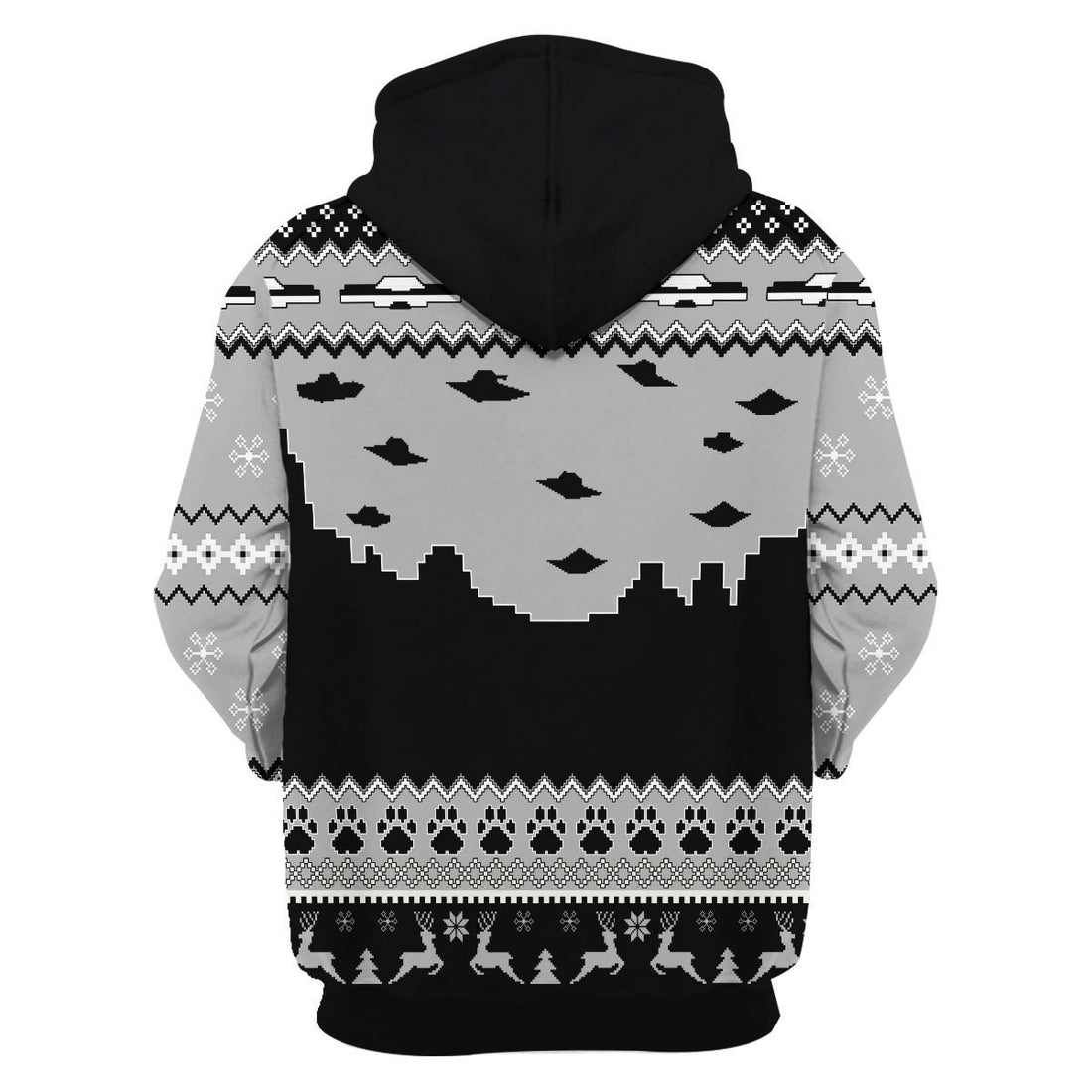 Customspig Unisex Hoodie UFO Happy Dog 3D Apparel