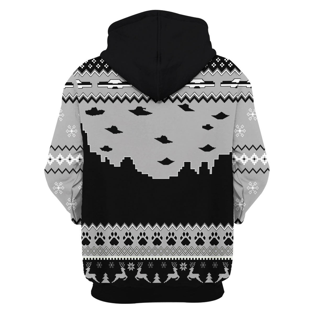 Customspig Unisex Hoodie UFO Happy Dog 3D Apparel