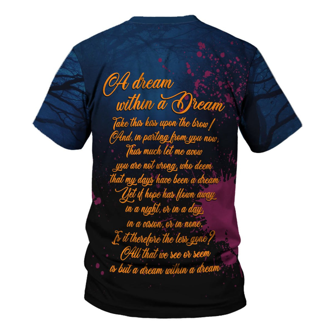 HumansBold Unisex T-shirt Edgar Allan Poe A Dream Within A Dream 3D Apparel