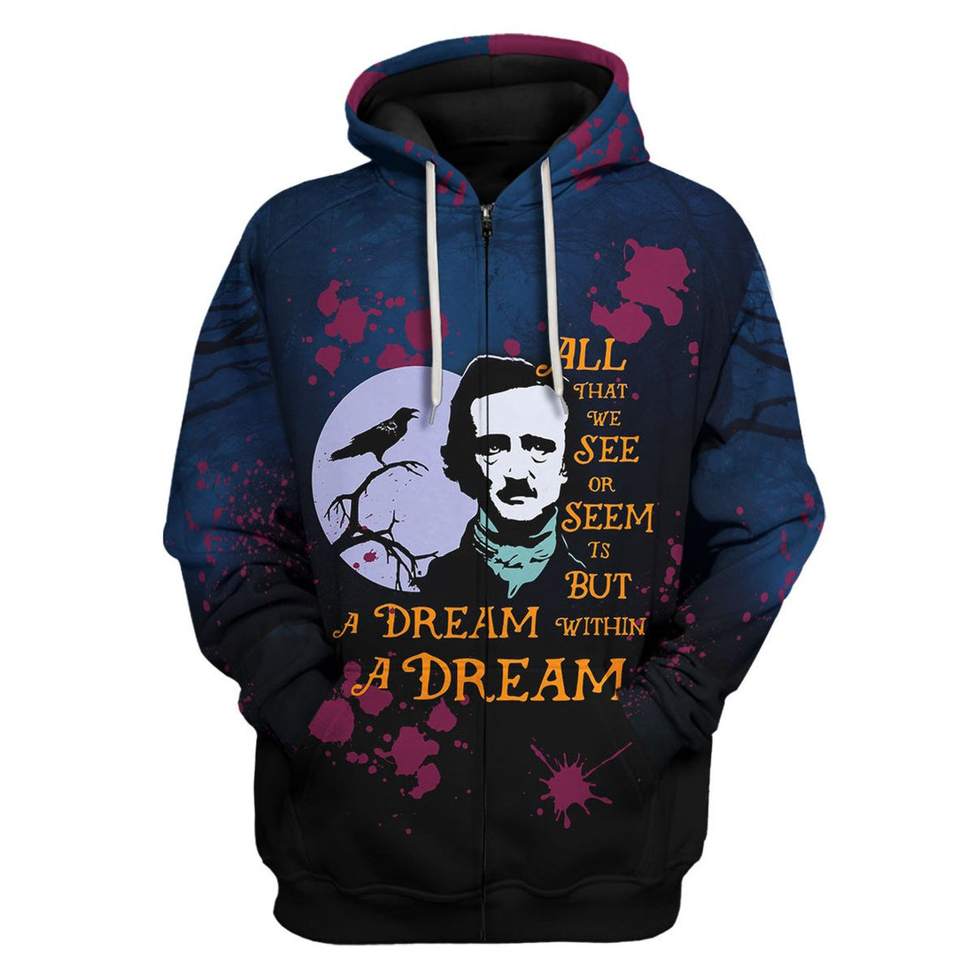 Customspig Tops Pullover Sweatshirt Edgar Allan Poe A Dream Within A Dream 3D Apparel