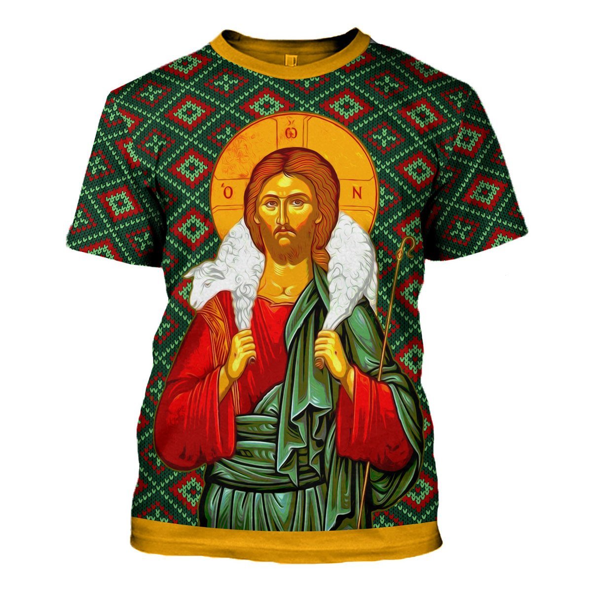 HumansBold Unisex T-shirt Orthodox Jesus Christ 3D Apparel