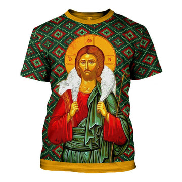 HumansBold Unisex T-shirt Orthodox Jesus Christ 3D Apparel