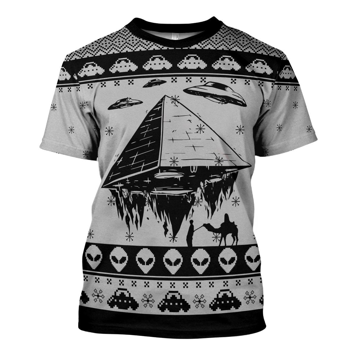Customspig Tops Pullover Sweatshirt Pyramid UFO Ancient Aliens 3D Apparel