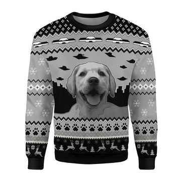 Customspig Unisex Sweatshirt UFO Happy Dog 3D Apparel