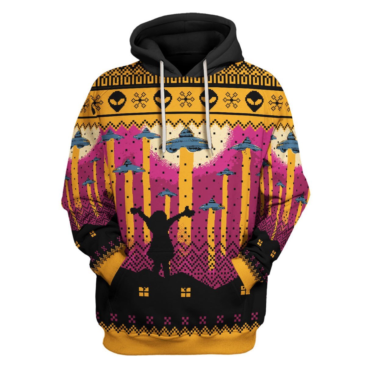 Customspig Tops Pullover Sweatshirt Aliens Take Me Away UFO 3D Apparel