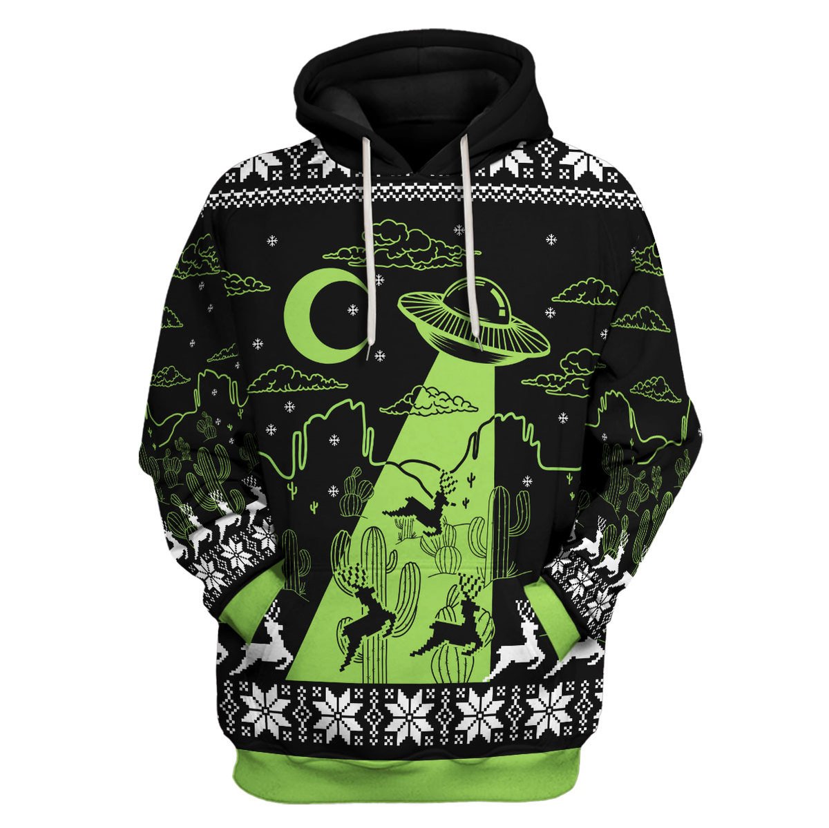 Customspig Tops Pullover Sweatshirt UFO Holographic 3D Apparel