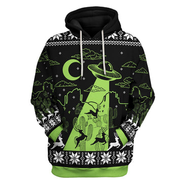 HumansBold Unisex Hoodie UFO Holographic 3D Apparel