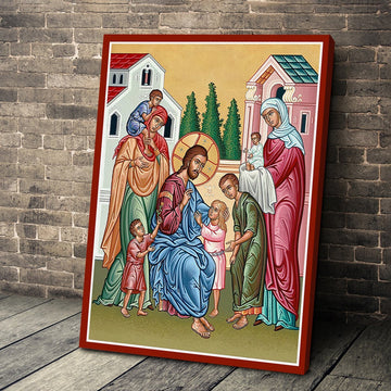 Customspig Canvas Jesus Christ and The Children