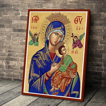 Customspig Canvas Our Lady of Perpetual Help Crowned