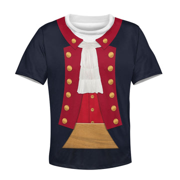 John Paul Jones Revolutionary War Uniform Kid Kid T-Shirt / Toddler 2T Qm1410
