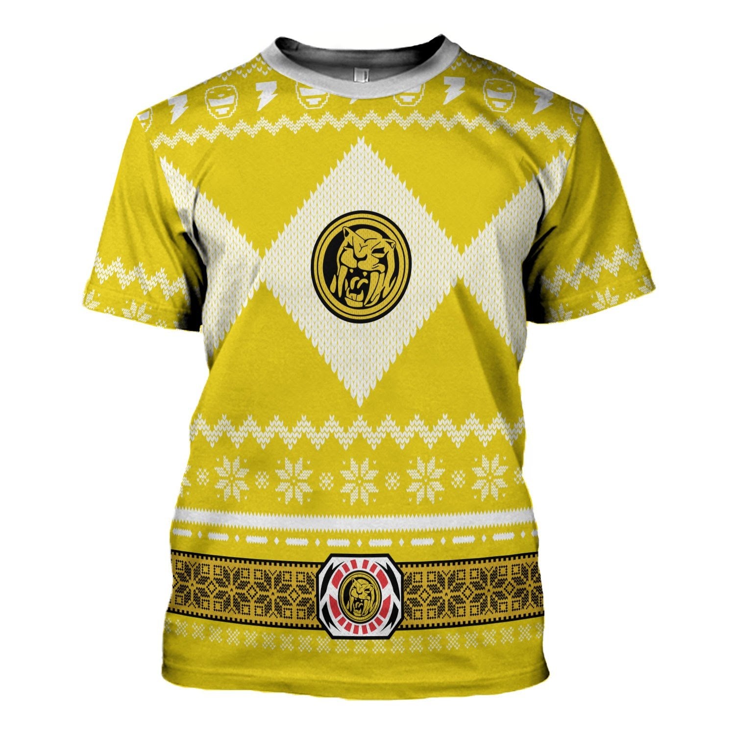 HumansBold Yellow Power Rangers Tops