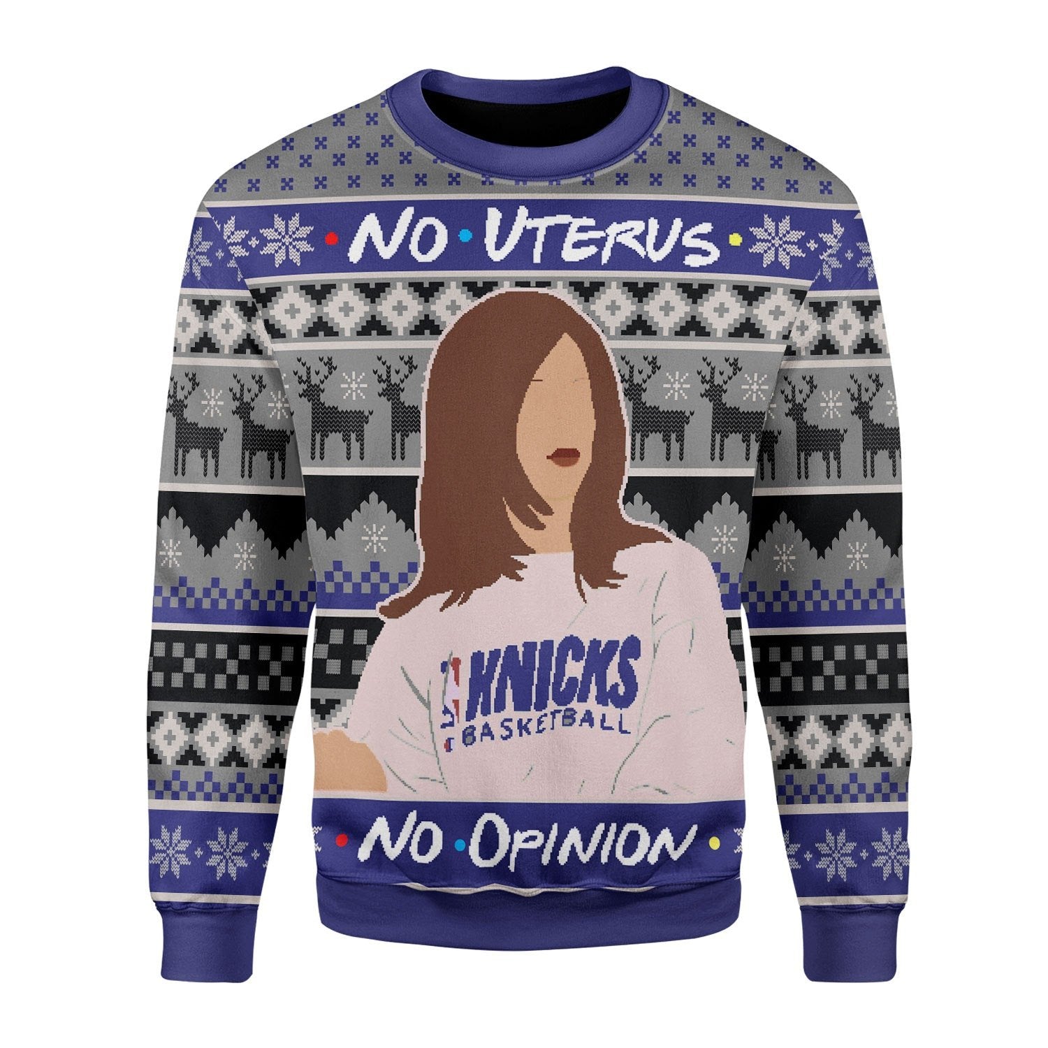 Customspig Christmas Sweater No Uterus No Opinion 3D Apparel