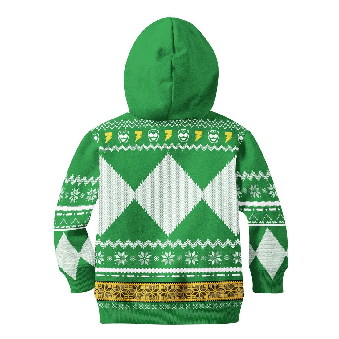HumansBold 3D Kid Hoodie Green Power Rangers