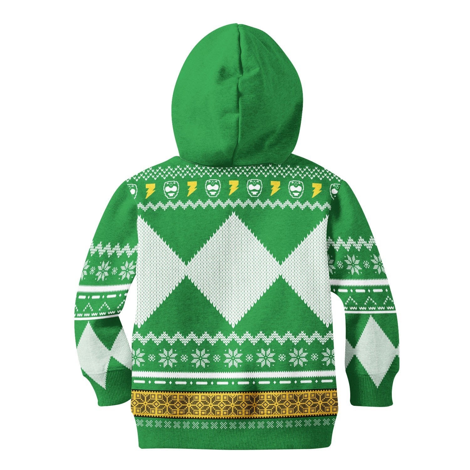HumansBold 3D Kid Hoodie Green Power Rangers