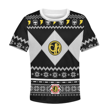 HumansBold Black Power Rangers Kid T-Shirt