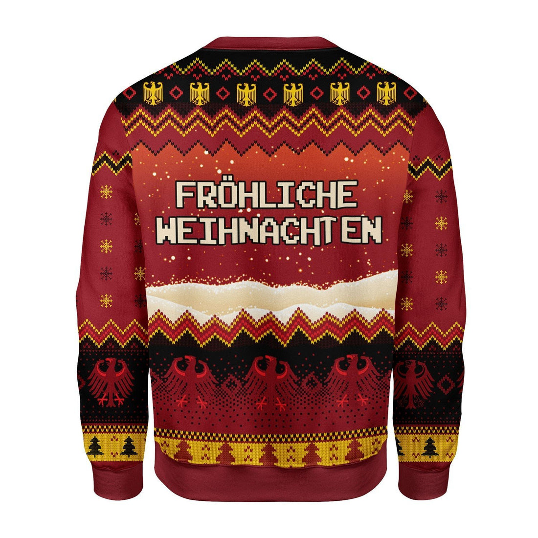 Gearhomies Christmas Unisex Sweater German Flag Through the Snow 3D Apparel