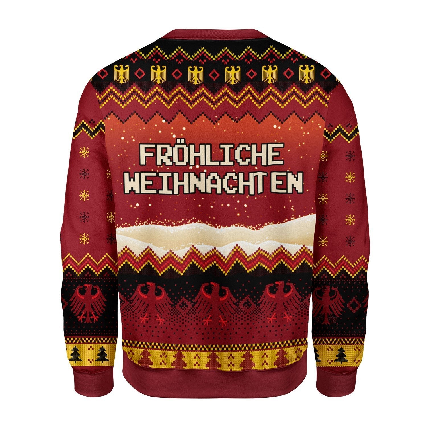 Gearhomies Christmas Unisex Sweater German Flag Through the Snow 3D Apparel