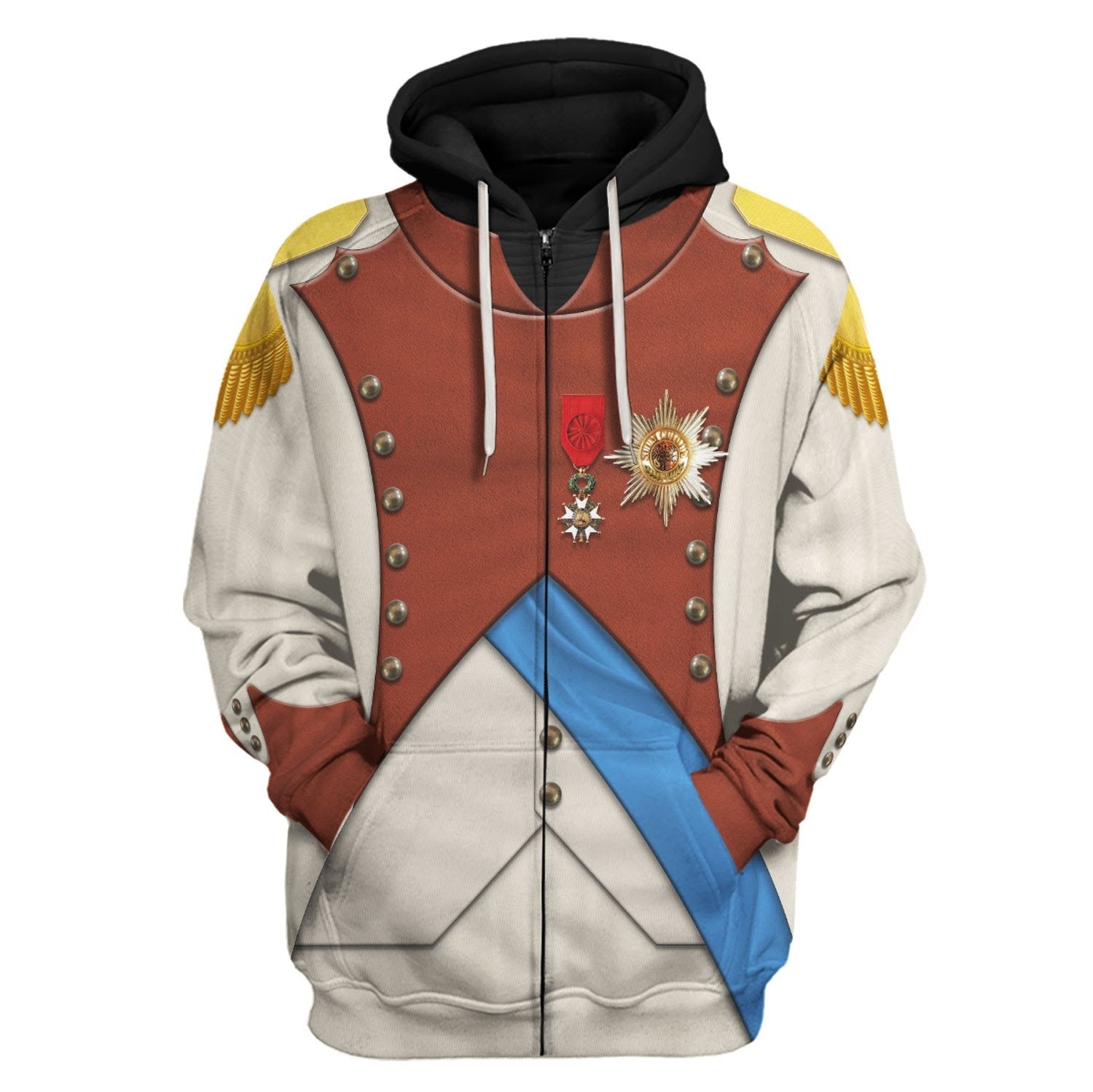 Louis Bonaparte Zip Fleece Hoodie / S Vn369