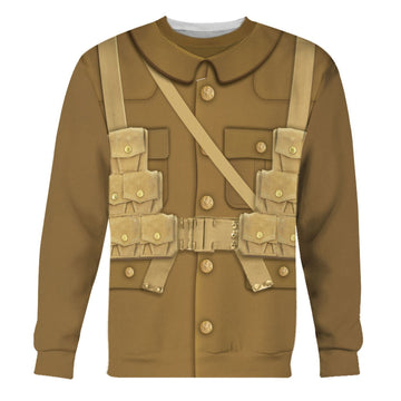 World War 1 Uniform British Soldiers Fleece Long Sleeves