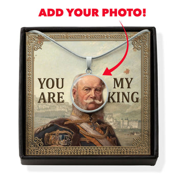 William I, German Emperor Customized Photo Circle Pendant with POD Message Card