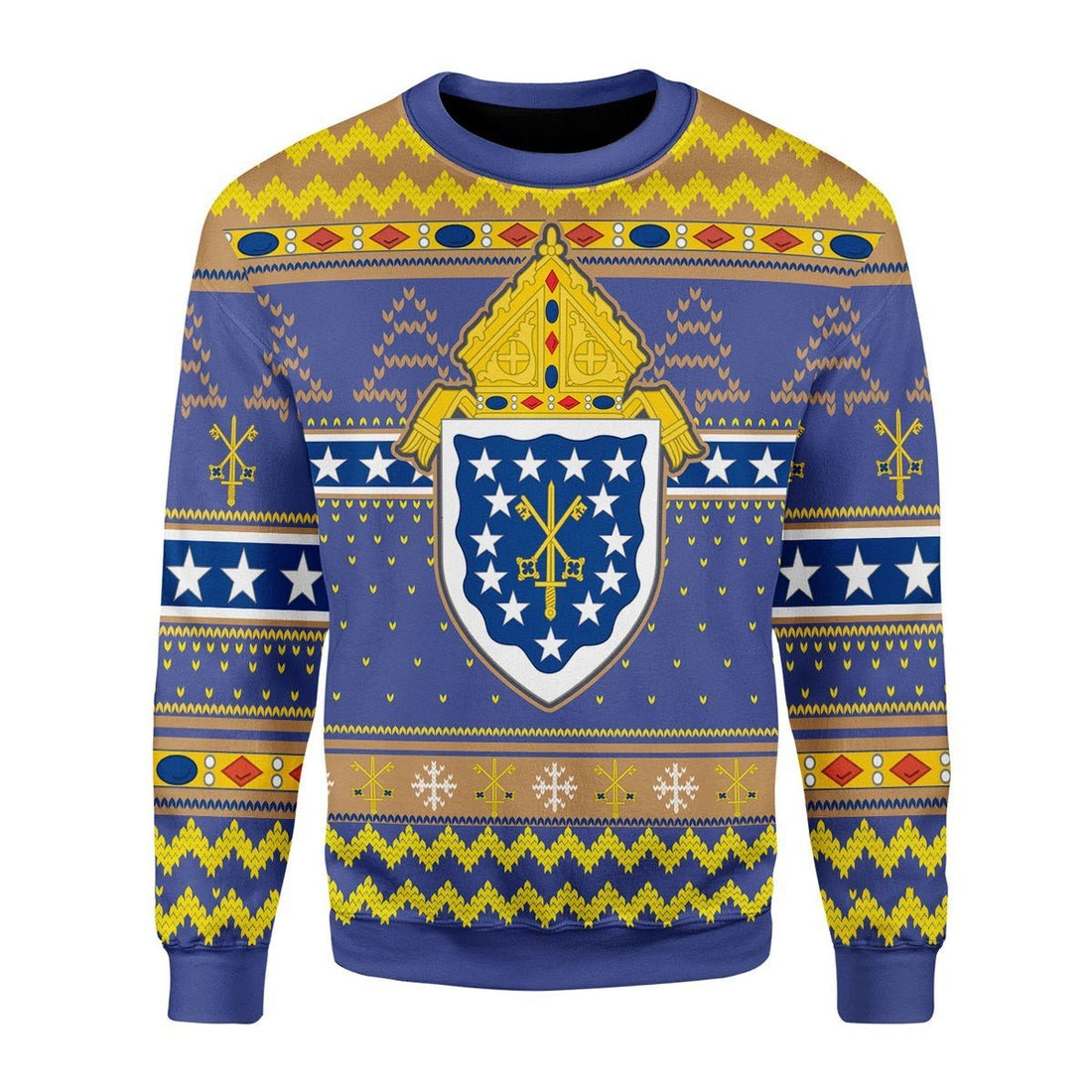 Gearhomies Christmas Unisex Sweater Costa Rica Roman Catholic Ugly Christmas 3D Apparel