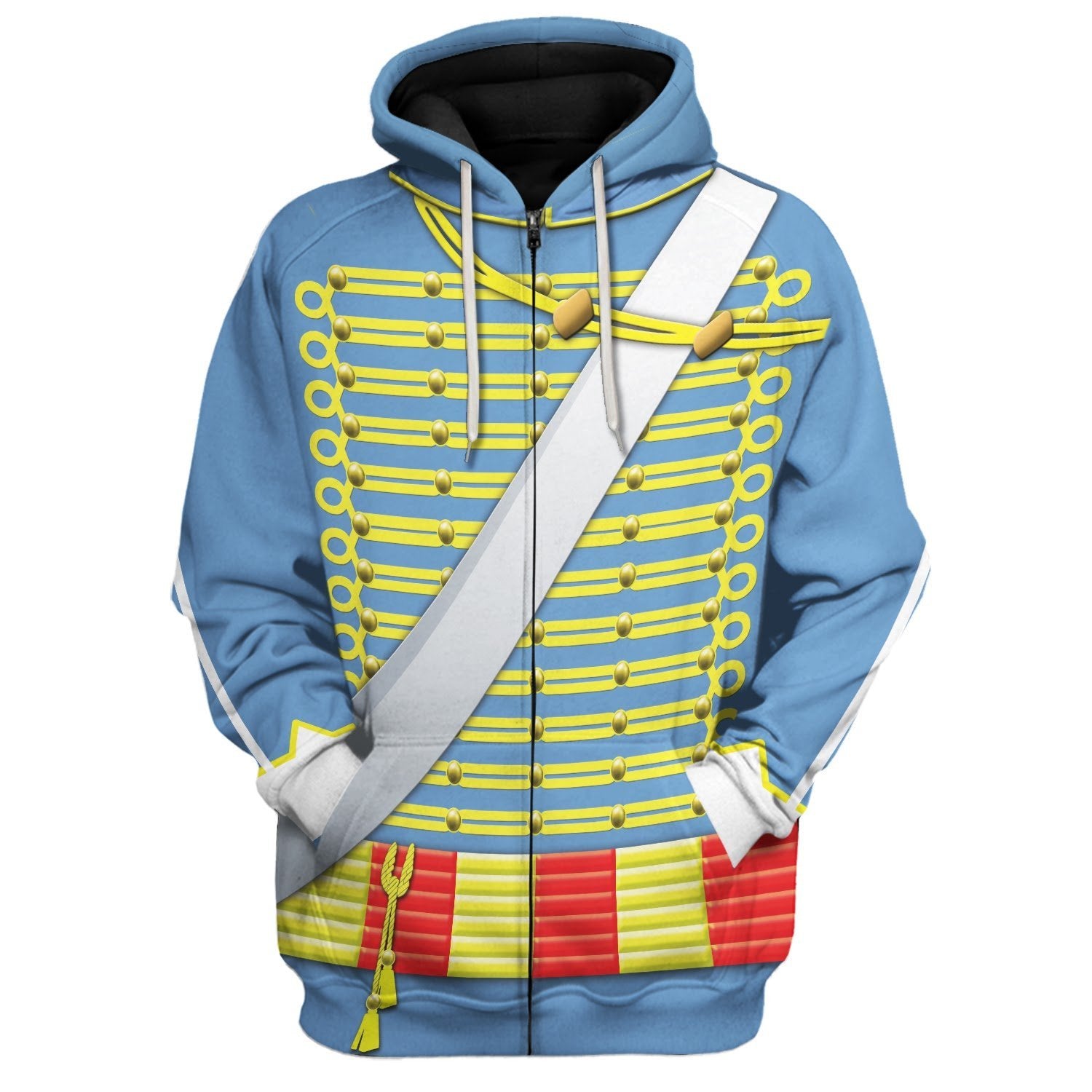 Napoleonic Uniforms Of The French Hussars Zip Fleece Hoodie / S Hi130220