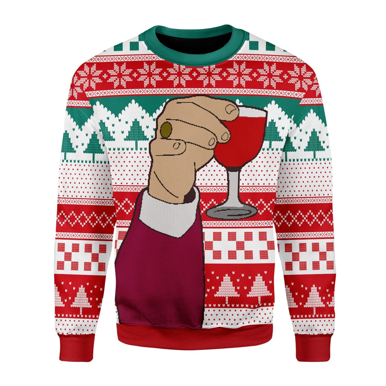 Customspig Christmas Sweater Leo Laughing Meme 3D Apparel