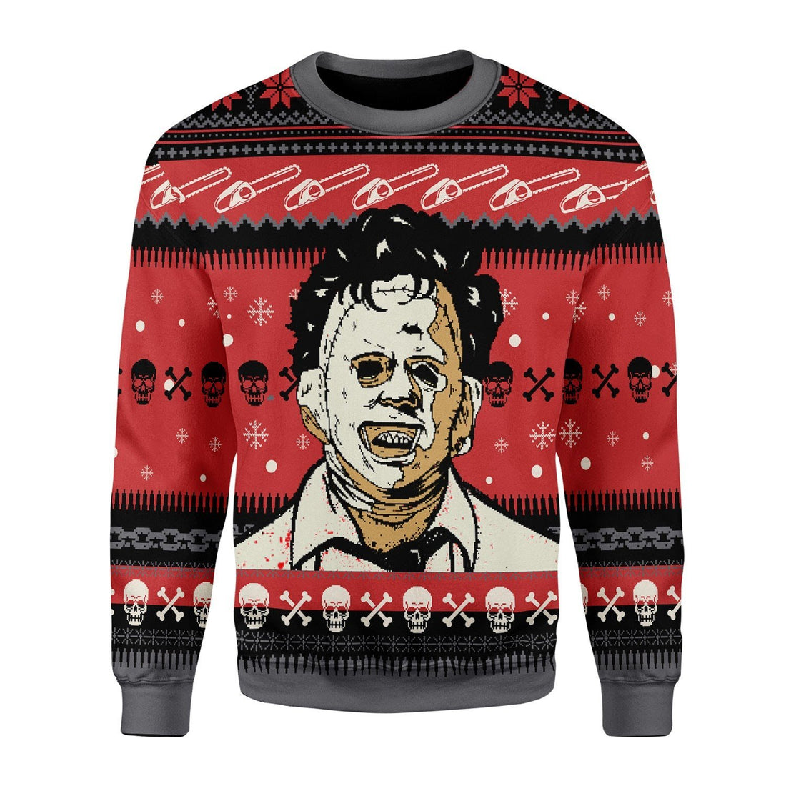 Gearhomies Christmas Unisex Sweater The Texas Chainsaw Massacre 3D Apparel